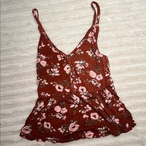 Justify Pink and Brown Floral Camisole